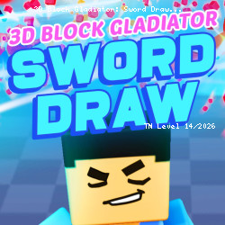 3D Block Gladiator: Sword Draw
